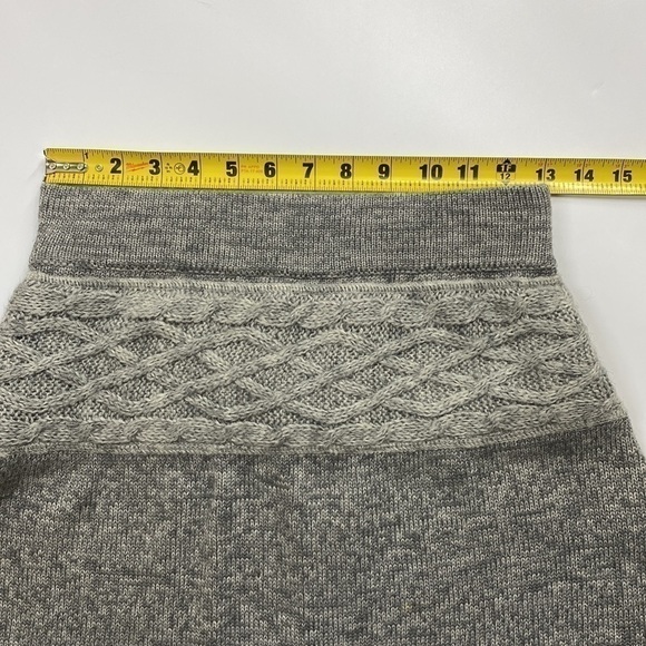Dakini Wool Blend Fit & Flare Stretch Waist Light Grey Sweater Skirt XS - Picture 4 of 6